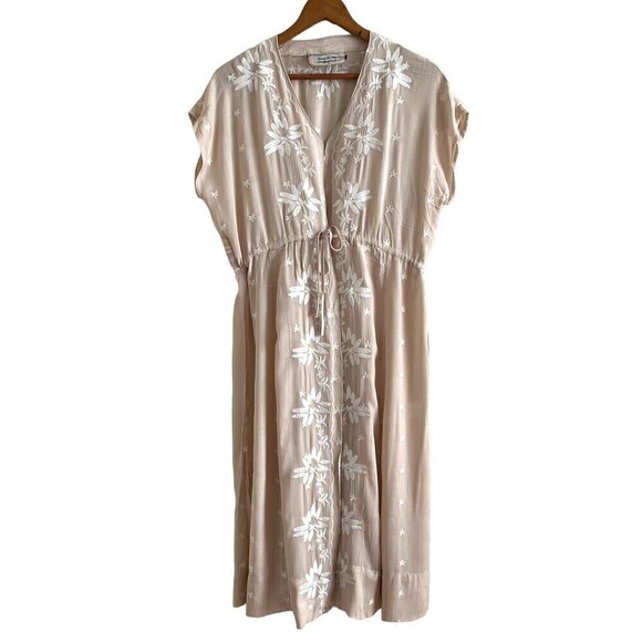 Time For Me Embroidered Boho Duster Kimono Large Floral Long Jacket Festival - Picture 5 of 16